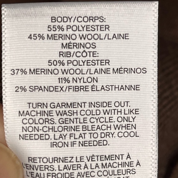 NWT EXPRESS Merino Wool Brown Crew Neck Sweater XL Tall - Picture 7 of 16